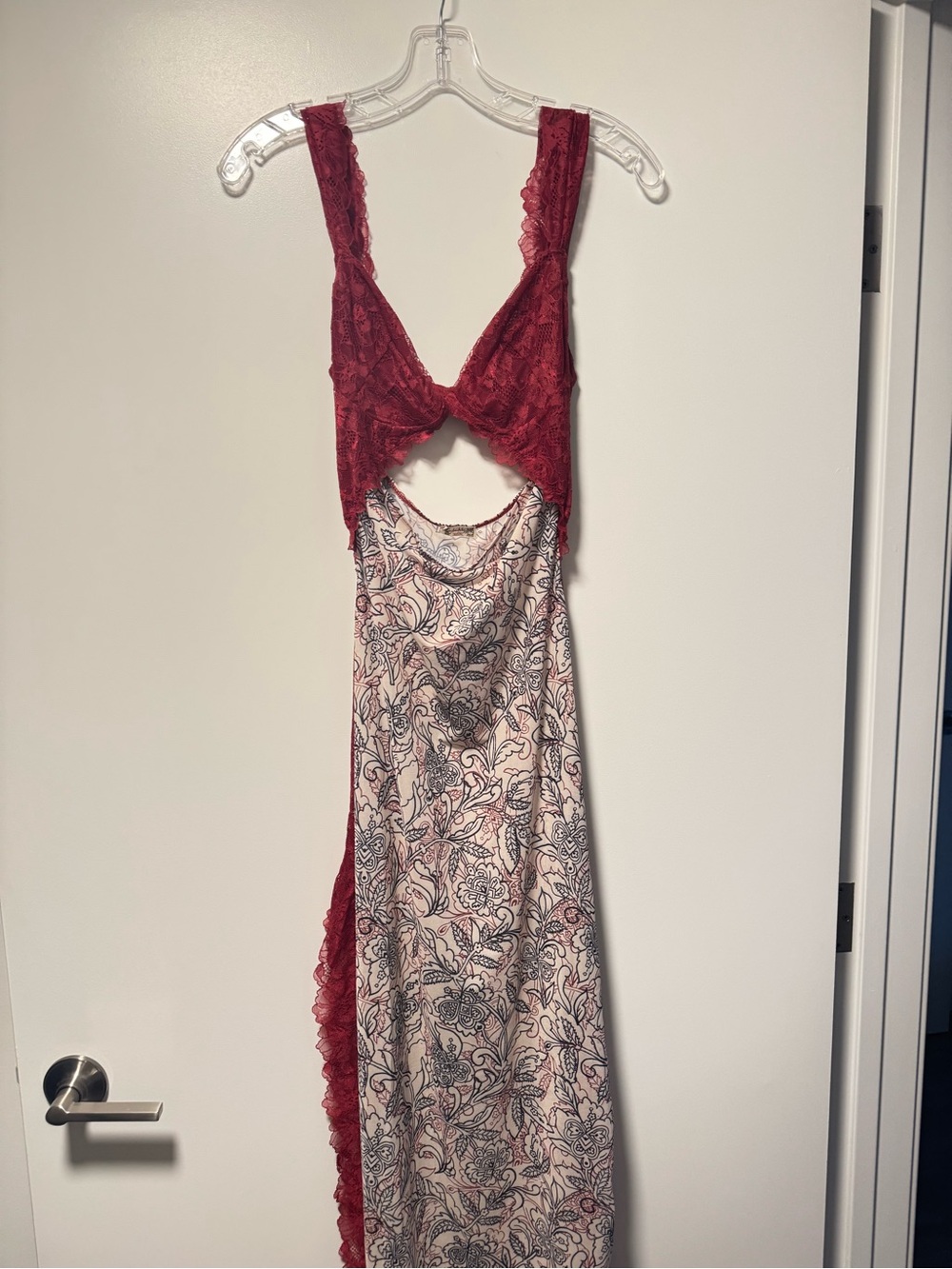 Free People Lace Top Floral Slip Dress